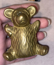 Vintage Brass Teddy Bear 2 3/4
