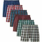 3-12 pack Men's Checker Plaid Shorts Assorted Cotton Boxers Trunks Underwear