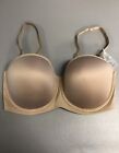 Third Love Classic Strapless Bra 34D Color Nude Multi Way Wear Matching Straps