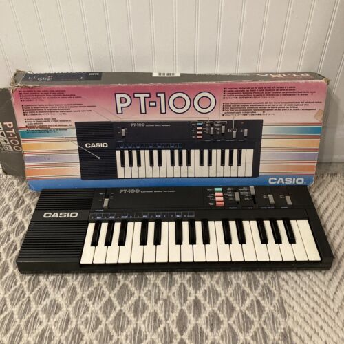 Casio PT-100 VTG Keyboard Synth Piano, Working. No AC Adapter. Great Condition.