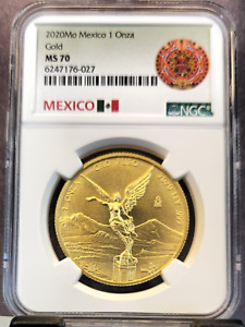 2020 MEXICO 1 ONZA GOLD LIBERTAD NGC MS 70 KEY DATE ONLY 1100 COINS MINTED