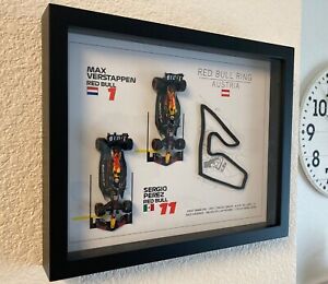 New ListingBburago 1:43 F1 Red Bull Racing Verstappen Perez Handmade Display Box With Track