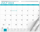 Calendario de Pared de Negocios Azules de Julio de 2023 -Diciembre de 2024 Nueva
