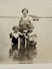 New Listing1930s BIG WOMAN Swimsuit PLUS Size Women Snapshot PHOTO