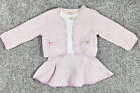 Baby Girl 2 Piece Outfit Long Sleeve Dress With Jacket Size 2T Pink