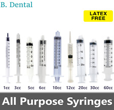 1ml / 1cc Syringe (No Needle) 3cc, 5cc, 10cc, 12cc, 20cc, 30cc 60cc, Choose Size