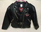 Vintage Harley Davidson Motorcycles Leather Jacket Rose Size S In Amazing Shape!