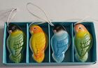 Vintage Neiman Marcus Pomander Bird Ornaments Made in Japan 4pc set 50s or 60s