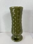 BRUSH MCCOY Vase USA ART POTTERY HOBNAIL Green 9.75 INCHES Vtg Retro MCM