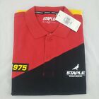 STAPLE Pigeon Brand S/S Knit Polo in Red 100% Cotton MSRP $54 NWT COOL! - XL