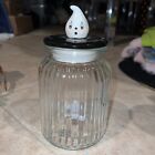 Johanna Parker Halloween Glass Jars Canister Retro Vintage Ghost RARE