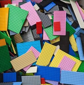 LEGO 50pcs Assorted Baseplates Plates Flats 4x4 4x8 6x6 6x8 16x16 Bulk Lot Base