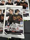 2023 Topps Chrome Baseball 5 Card Packs 10 Packs 50 Card Lot! Base Hobby Cards