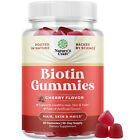 Natural Biotin Gummies for Hair Growth - Vitamins for Hair Skin and Nails