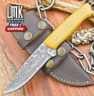 New ListingHand Forged Knife USA Skinner Knife Rain Drop Damascus Corain EDC Best Selling