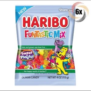 New Listing6x Bags Haribo Dinosaurs Flavor Gummi Candy Peg Bags | Share Size | 5oz