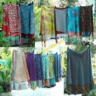 Wholesale Lot Vintage Silk Sari Wrap Skirts Recycled Magic Bohemian Multicolor ,