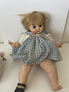 Vintage Madame Alexander Puddin Baby Doll Crier # 3945 Blonde Soft Body 15”