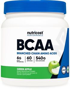 Nutricost BCAA Powder (Green Apple) 60 Servings