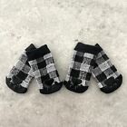 Doggy Puppy Socks Black & White Plaid XS/S