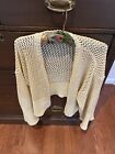 Anthropologie cropped crocheted cardigan small