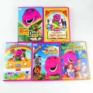 Lot of 5 Barney (DVD, 2005) Halloween, Land Of Make Believe, Lets Go To The Zoo