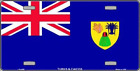 Turks And Caicos Flag License Plate Metal Sign Plaque Art Car Truck Wall Home