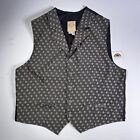 Wah Maker Gray Diamond Pattern 2-Pocket Buttondown Vest Size L NEW Made in USA
