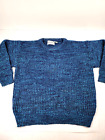 Vintage Honors Mens Sweater Acrylic Cable Knit Blue Size S Small
