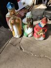 Vintage Three Wise Men General Foam Christmas Nativity Blow Molds Working Cords