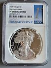 2020 S Silver Eagle, NGC PF69 Ultra Cameo, First Day of Issue