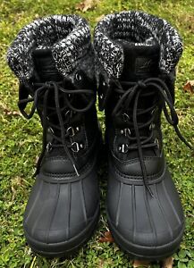 ALEADER Women’s Winter Waterproof Duck Snow Faux Wool Inside Lining Boots