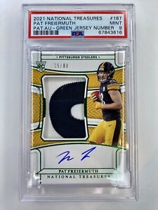 2021 National Treasures Green Jersey Number Pat Freiermuth RPA RC Patch AUTO /88