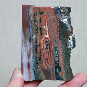 B5484Amazing Natural Ocean Jasper Agate Crystal Stone Slice Jasper Reiki Upstand