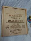 Cardinal Classic Collection Mexican Train Dominoes Train Marker Wood Box Complet