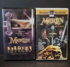 Lot of 2 (VHS) Merlin ('98) Hallmark #96525 /Merlin: The Return ('00) Peak #1424