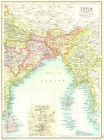 INDIA EAST BURMA CEYLON BENGAL. Calcutta Kolkata. Sri Lanka Bangladesh 1909 map