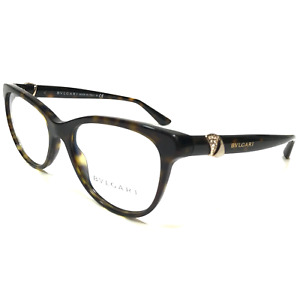 Bvlgari Eyeglasses Frames 4127-B 504 Tortoise Gold Cat Eye Full Rim 52-17-135
