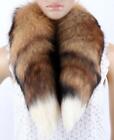 100% Real Genuine Fox Fur Scarf Collar Shawl Scarves Wrap Stole Neck Warmer Gift