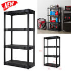Garage Shelves Storage Organizer 4-Tier Plastic Shelf Heavy Duty Shelving Units