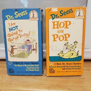 Dr. Seuss: I Am NOT Going To Get Up Today! VHS 1991 - Hop On Pop VHS 1989 TESTED