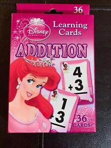 Flash Cards Disney Princess Addition Learning Cards BNIP 36 Cards in All Fast Sh