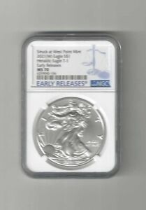 2021 (W) NGC MS70 EARLY RELEASES 1 OUNCE AMERICAN SILVER EAGLE TYPE 1 UNC (156)