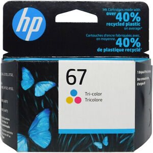 HP #67 Color Ink Cartridge 3YM55A NEW GENUINE