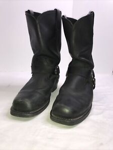 Cody James Mens Cowboy Biker Engineer Boots Black Size 12 Wide Style CJ9995BL