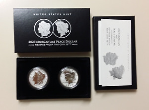 2023 S Morgan & Peace Dollar Reverse Proof Set with COA & original Mint Box