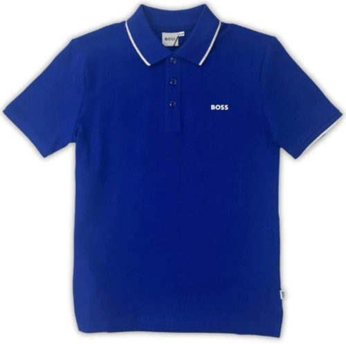 Hugo Boss Kids Short Sleeve Polo Blue [J25O25-79B]