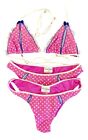 Beach Bunny Haute Pink Polka Dot Bikini | XL Top, M & L Bottoms