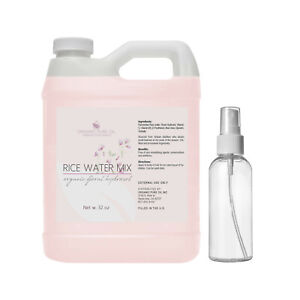 Rice water hair growth spray mix 32 oz rose locs scalp dryness sprayer mist bulk