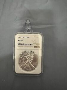 2014 $1 American Silver Eagle NGC MS69 Brown Label